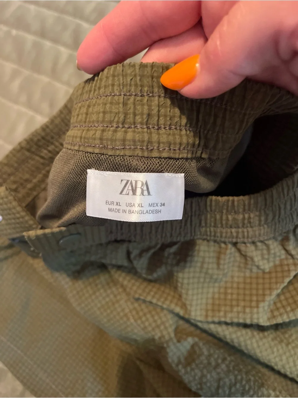 Zara men’s Olive Green swim Shorts